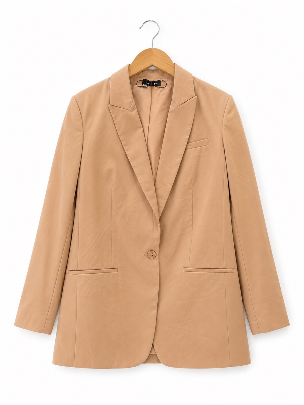 Women's Tan Single-Button Blazer